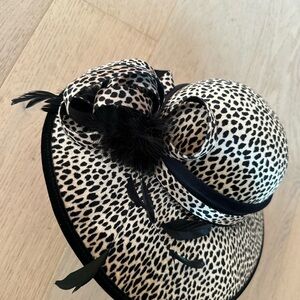 Elegant Black and White Animal Print Hat